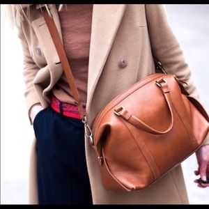 The Glasgow Leather Satchel Madewell brown bag